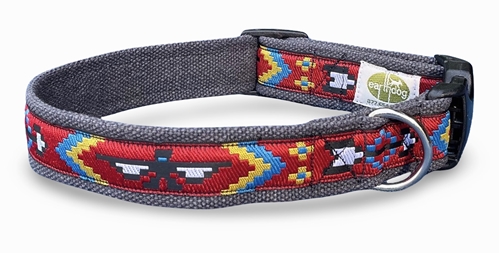 earthdog april monthly drop collar in red thunderbird is 3/4" wide