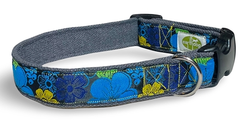 blue hawaii hemp adjustable collar - earthdog-bh