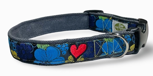 blue hawaii hemp adjustable collar - earthdog-bh